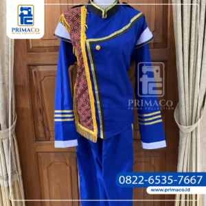 seragam drumband biru elegan