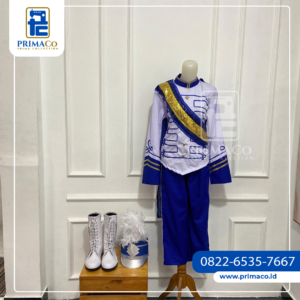 Seragam Mayoret Laki Laki Putih Kombinasi Biru