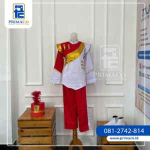 Baju Drumband Merah Putih Emas Custom Berkualitas