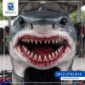 Maskot Kepala Hiu Realistis untuk Penampilan tim
